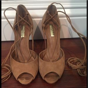 Ralph Lauren suede heels